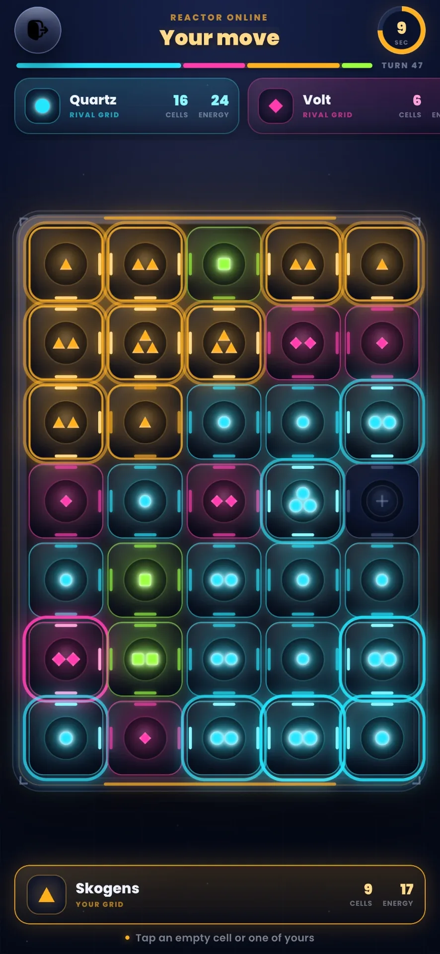 Neon Cascade gameplay