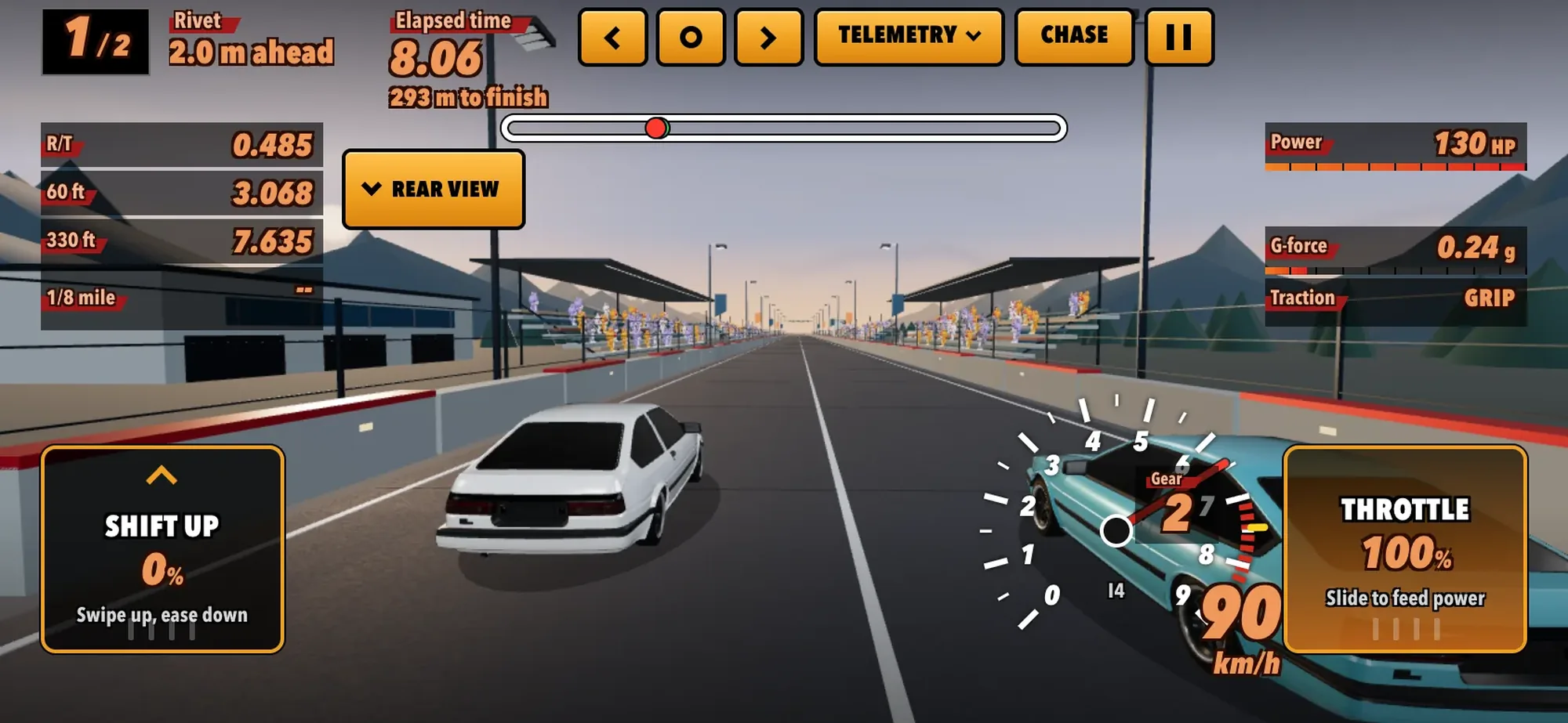 Sunset Drag gameplay