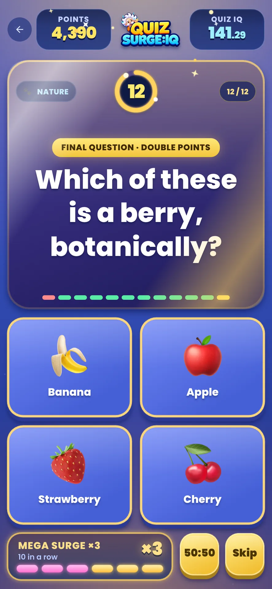 Quiz Surge:IQ gameplay